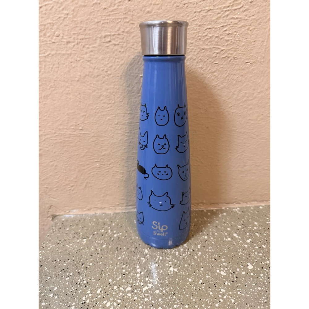 Sip By Swell The Original Cat And Mouse 15 oz Insulated Water Bottle With Cap